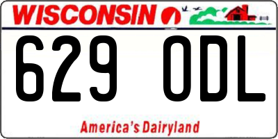 WI license plate 629ODL