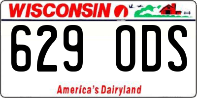 WI license plate 629ODS