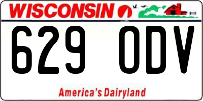WI license plate 629ODV