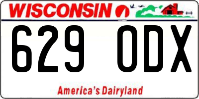 WI license plate 629ODX