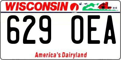 WI license plate 629OEA