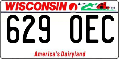 WI license plate 629OEC