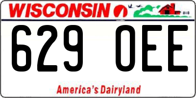 WI license plate 629OEE