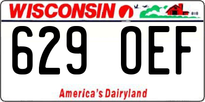 WI license plate 629OEF