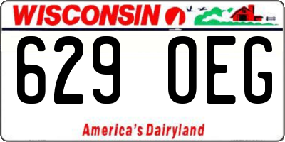 WI license plate 629OEG