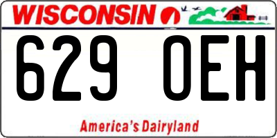 WI license plate 629OEH