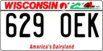 WI license plate 629OEK