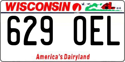 WI license plate 629OEL
