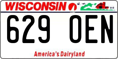 WI license plate 629OEN