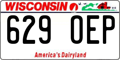WI license plate 629OEP