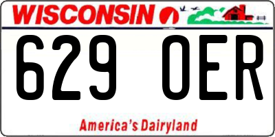 WI license plate 629OER