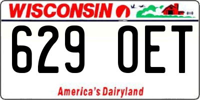 WI license plate 629OET