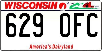 WI license plate 629OFC