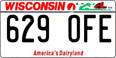 WI license plate 629OFE
