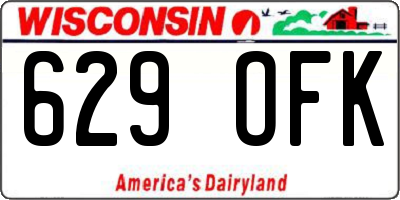 WI license plate 629OFK