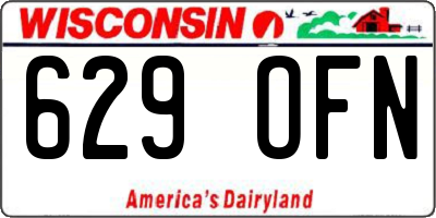 WI license plate 629OFN