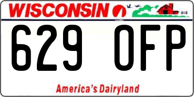 WI license plate 629OFP