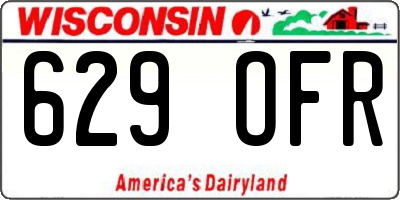 WI license plate 629OFR