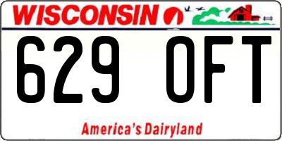 WI license plate 629OFT