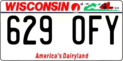 WI license plate 629OFY