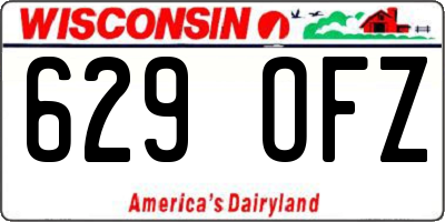 WI license plate 629OFZ
