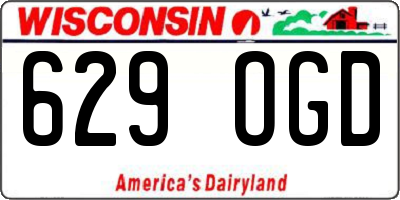 WI license plate 629OGD