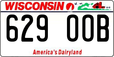 WI license plate 629OOB