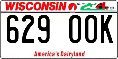 WI license plate 629OOK