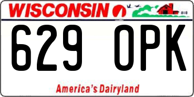 WI license plate 629OPK