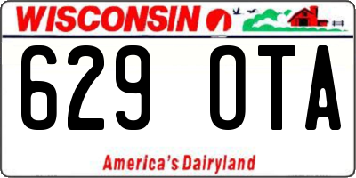 WI license plate 629OTA