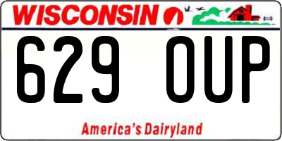 WI license plate 629OUP