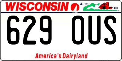 WI license plate 629OUS