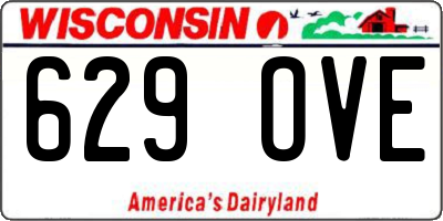 WI license plate 629OVE