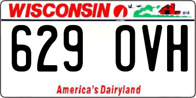 WI license plate 629OVH