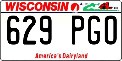 WI license plate 629PGO