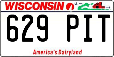 WI license plate 629PIT