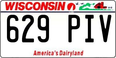 WI license plate 629PIV