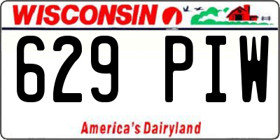 WI license plate 629PIW