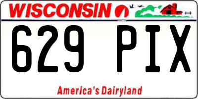 WI license plate 629PIX