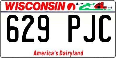 WI license plate 629PJC