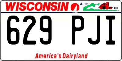 WI license plate 629PJI