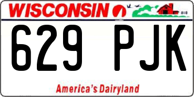WI license plate 629PJK