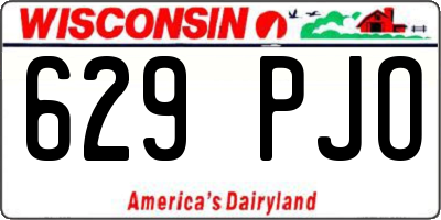 WI license plate 629PJO