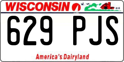 WI license plate 629PJS
