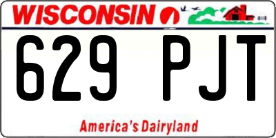 WI license plate 629PJT