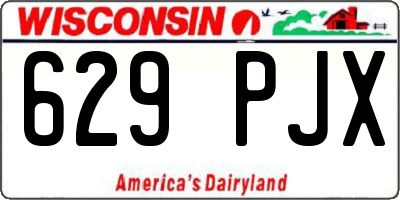 WI license plate 629PJX
