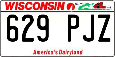 WI license plate 629PJZ