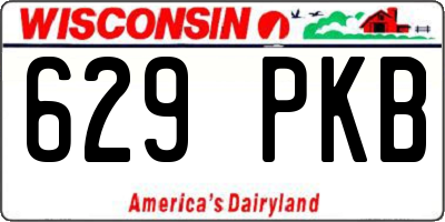 WI license plate 629PKB