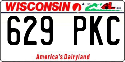WI license plate 629PKC