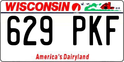 WI license plate 629PKF